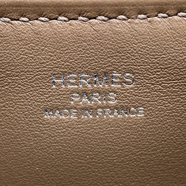 エルメス ハンドバッグ リンディ ミニ エトゥープ/グリスカイユ/シルバー金具 グリズリー/スイフト K刻印 HERMES