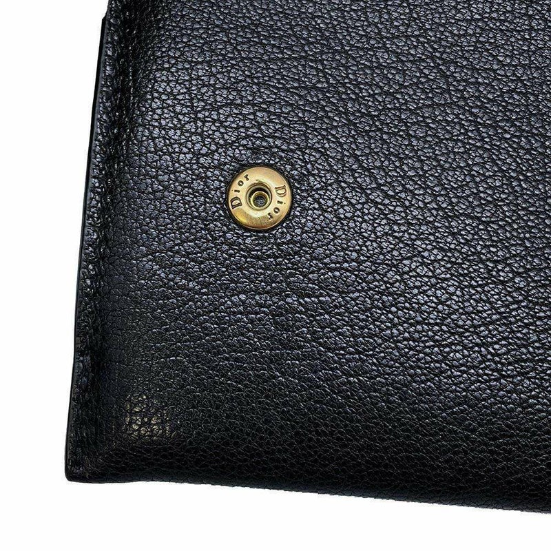 クリスチャン・ディオール チェーンウォレット サドル ロング レザー S5614CBAA Christian Dior 黒