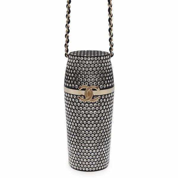 シャネル リップケース ラインストーン B21 K AB7103 CHANEL チェーン 黒