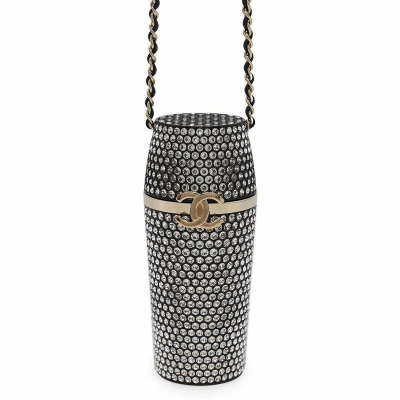 シャネル リップケース ラインストーン B21 K AB7103 CHANEL チェーン 黒