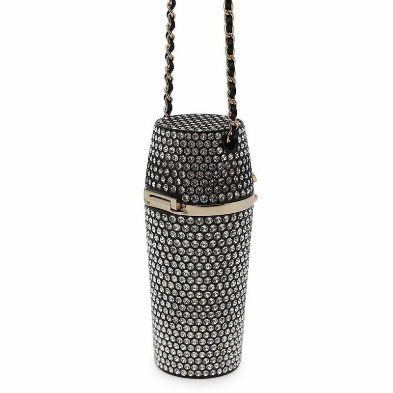 シャネル リップケース ラインストーン B21 K AB7103 CHANEL チェーン 黒