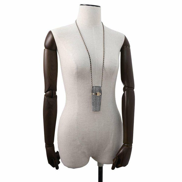 シャネル リップケース ラインストーン B21 K AB7103 CHANEL チェーン 黒