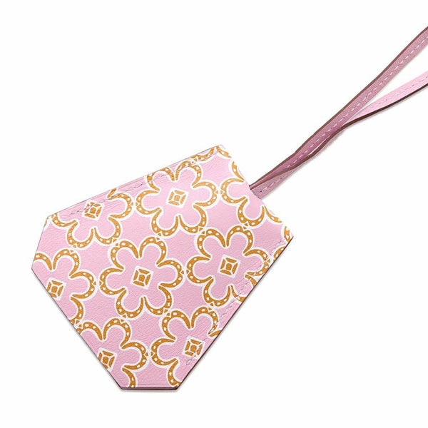 エルメス ロングネックレス クロシェット ラッキー・デイジー モーヴシルベストル/キュイーブル/ホワイト/シルバー金具 スイフト/メタル 白