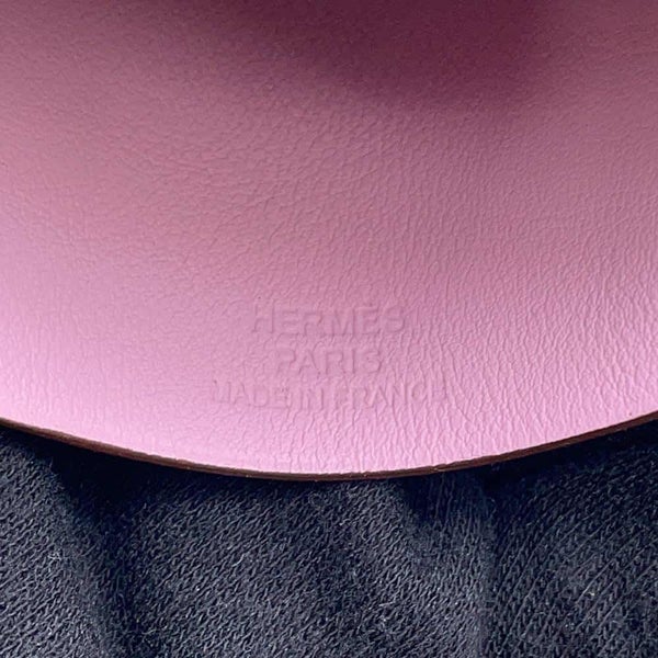 エルメス ロングネックレス クロシェット ラッキー・デイジー モーヴシルベストル/キュイーブル/ホワイト/シルバー金具 スイフト/メタル 白