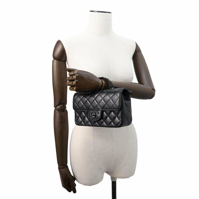 シャネル ハンドバッグ マトラッセ ココマーク ラムスキン AS5243 CHANEL 2wayショルダーバッグ 黒