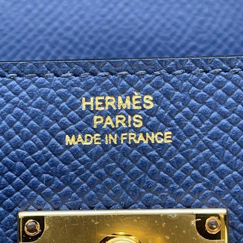 エルメス ケリーウォレット ロング トゥーゴー ブルーネイビー/ゴールド金具 エプソン W刻印 HERMES