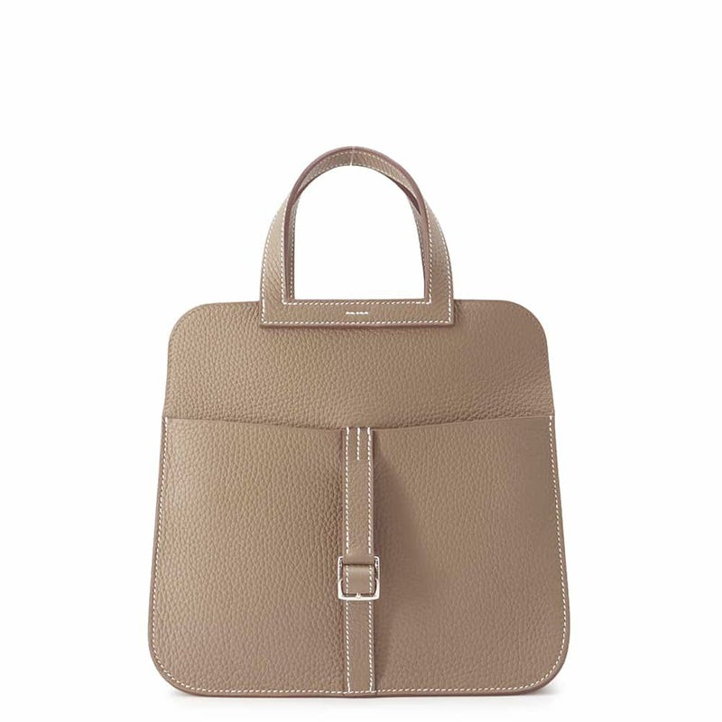 エルメス ハンドバッグ アルザン25 エトゥープ/シルバー金具 トリヨクレマンス W刻印 2wayショルダー