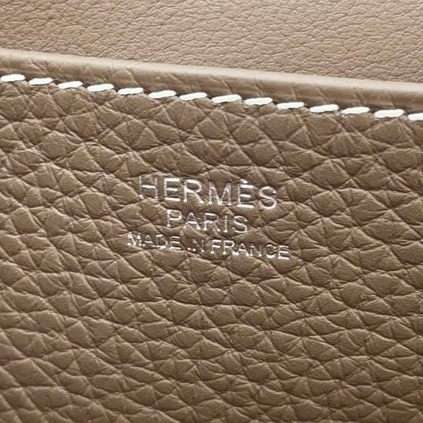 エルメス ハンドバッグ アルザン25 エトゥープ/シルバー金具 トリヨクレマンス W刻印 2wayショルダー