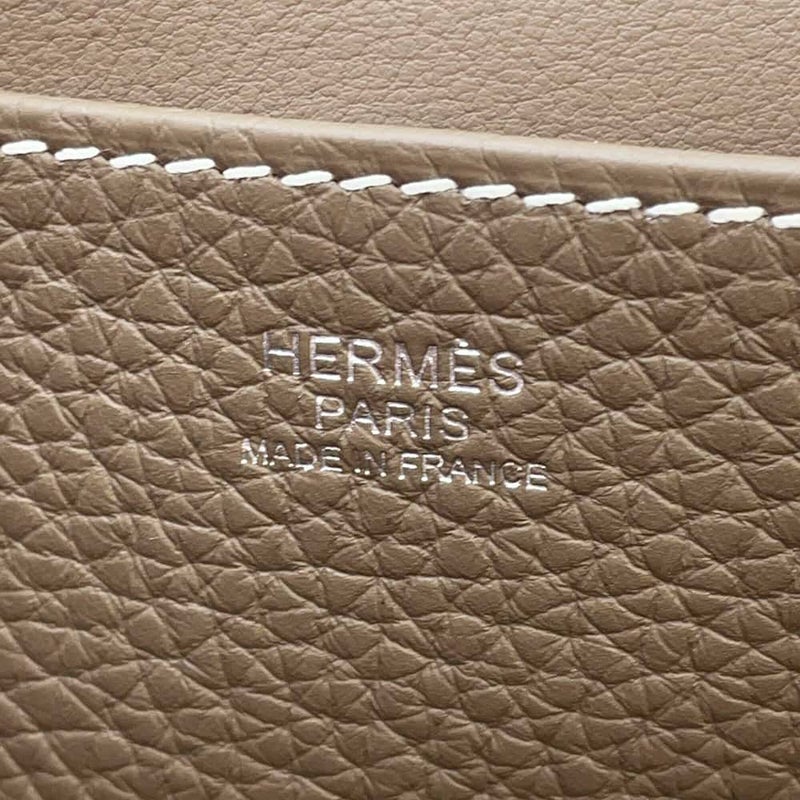 エルメス ハンドバッグ アルザン25 エトゥープ/シルバー金具 トリヨクレマンス W刻印 2wayショルダー