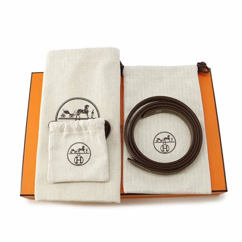 エルメス ハンドバッグ アルザン25 エトゥープ/シルバー金具 トリヨクレマンス W刻印 2wayショルダー