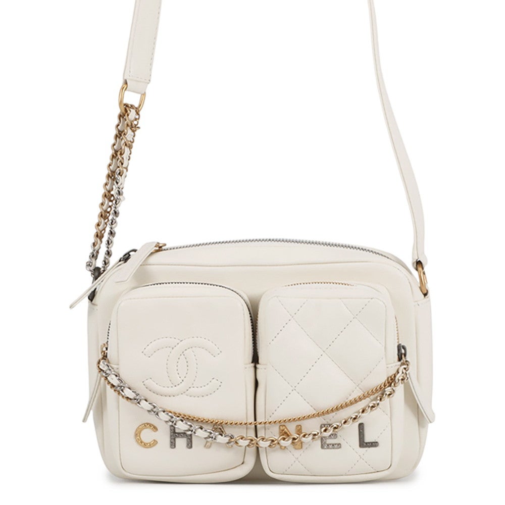 シャネル  バッグ　マトラッセ　春夏　白 CHANEL - シャネル バッグ マトラッセ 春夏 白の通販 by セリーナ