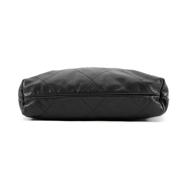 シャネル ハンドバッグ CHANEL 22 マトラッセ スモール キャビアスキン AS3260 ポーチ付き 黒