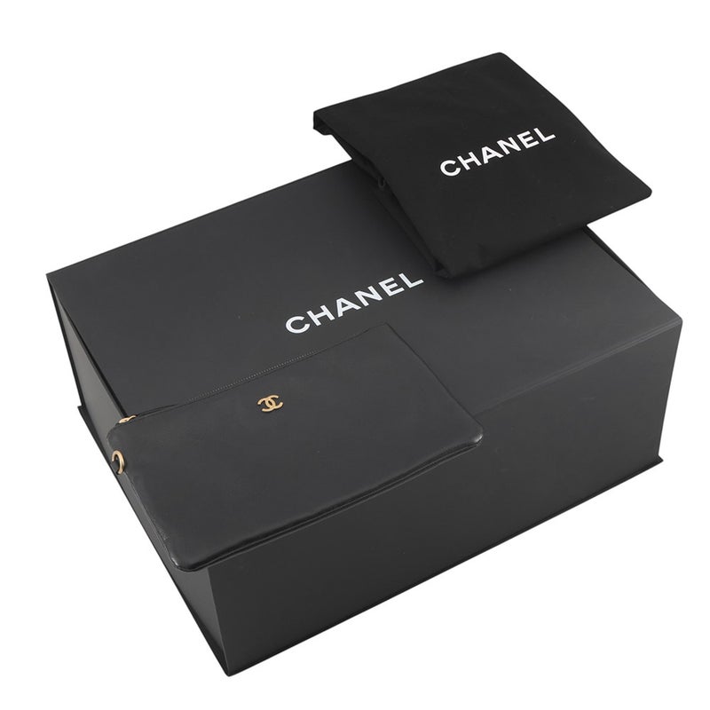 シャネル ハンドバッグ CHANEL 22 マトラッセ スモール キャビアスキン AS3260 ポーチ付き 黒