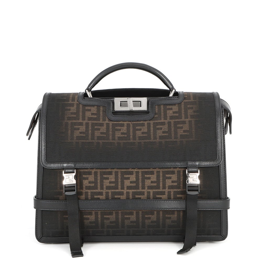 FENDI フェンディ ビジネスバック ハンドバック レザー ブラック FENDI（フェンディ） ビジネスバッグ 書類バッグ 通勤バッグ 7VA406