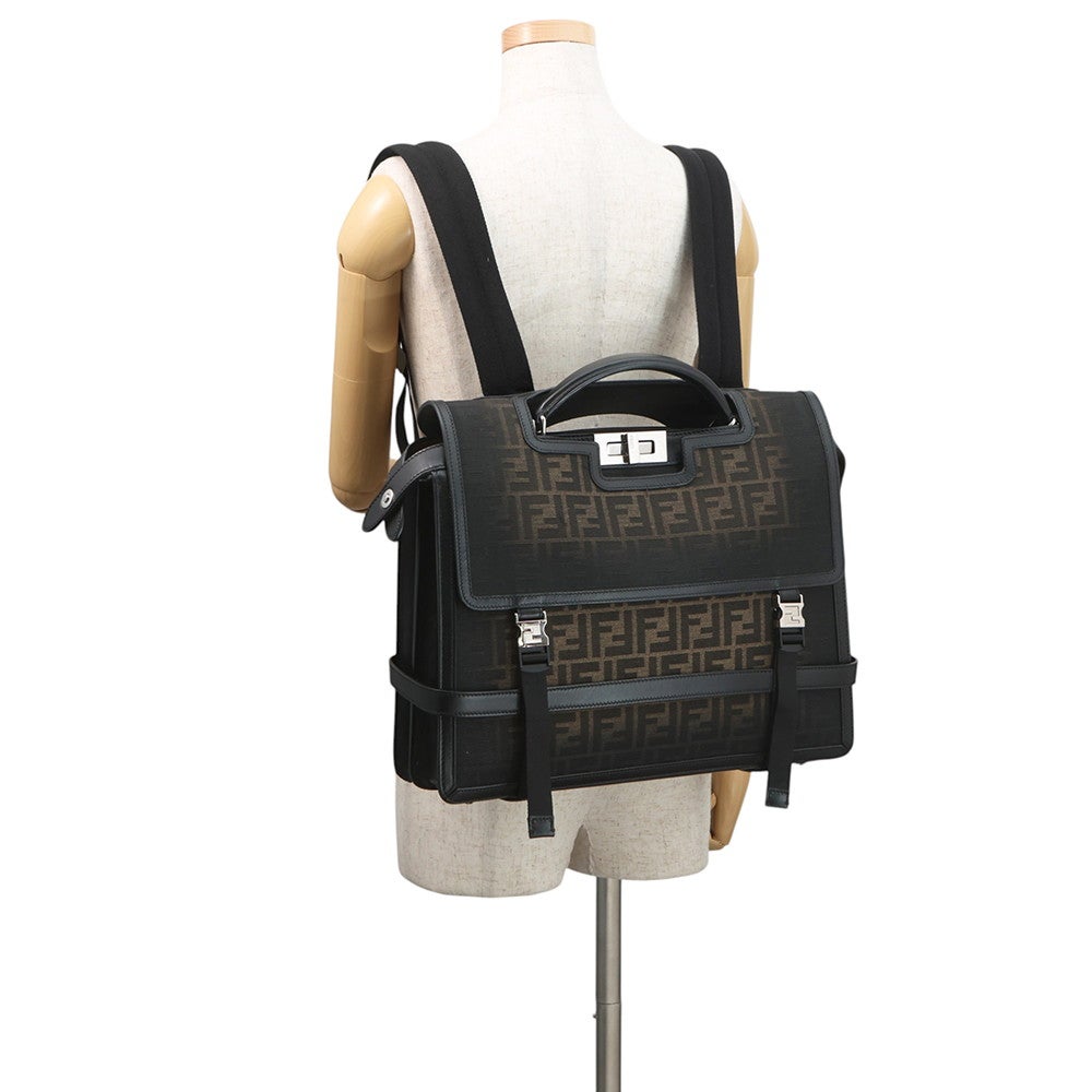 FENDI ビジネスバッグ ブラック フェンディ ハンドバッグ ピーカブー ズッカ ビジネスバッグ