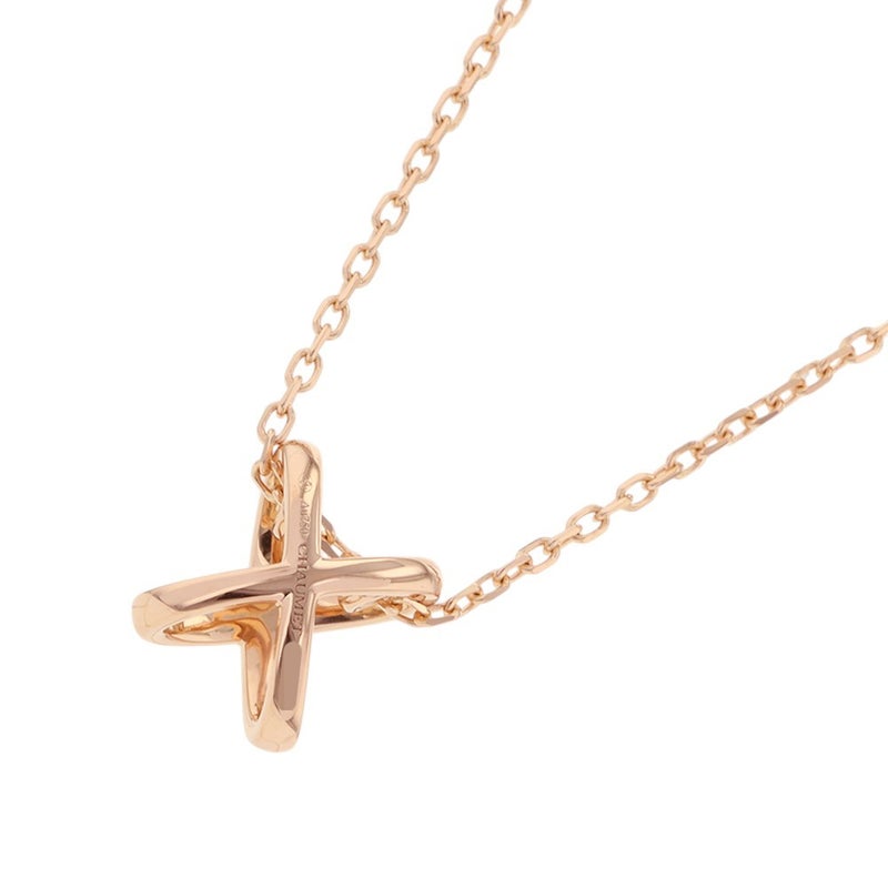 ショーメ ネックレス ジュ ドゥ リアン ペンダント ダイヤモンド 17P 計0.11ct K18PGピンクゴールド 082216 CHAUMET