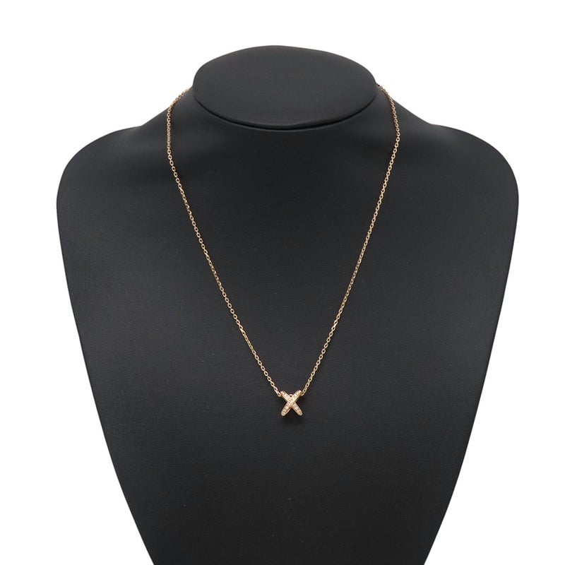 ショーメ ネックレス ジュ ドゥ リアン ペンダント ダイヤモンド 17P 計0.11ct K18PGピンクゴールド 082216 CHAUMET