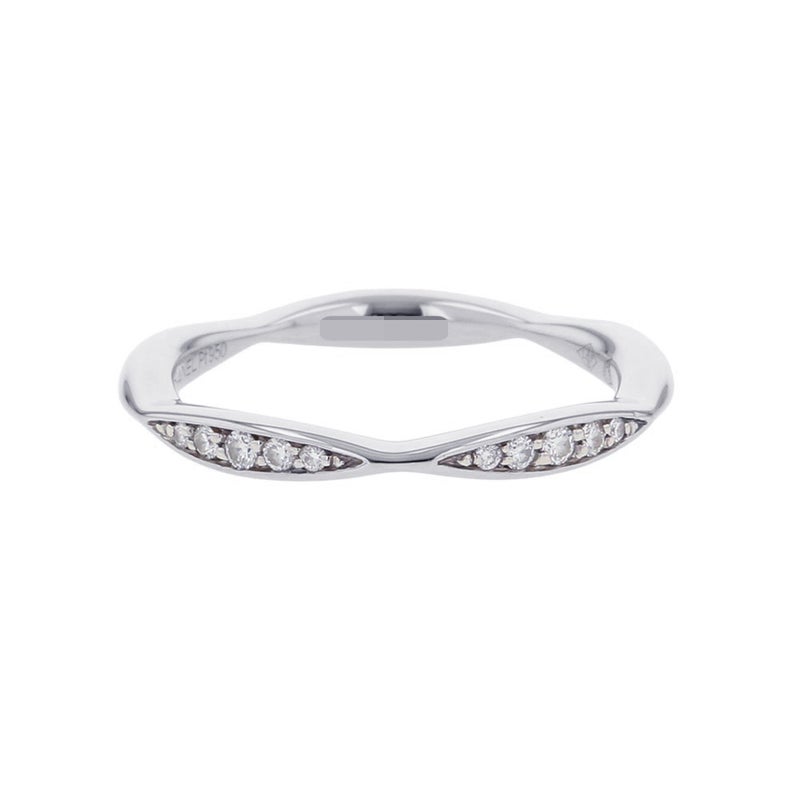 シャネル リング カメリア コレクション ハーフエタニティ ダイヤ 10P 計約0.08ct Pt950プラチナ サイズ49 J10835 CHANEL 指輪