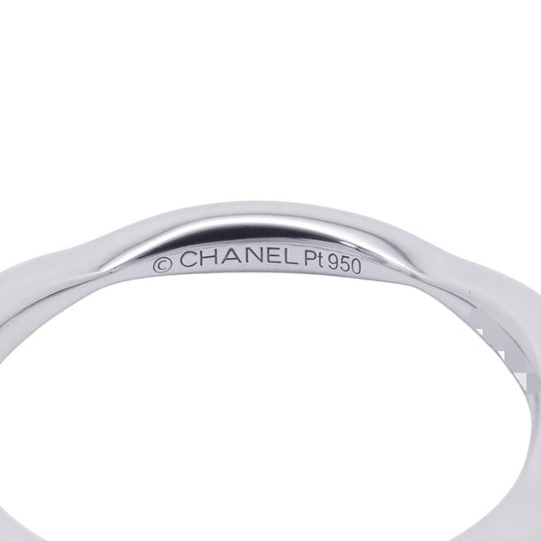 シャネル リング カメリア コレクション ハーフエタニティ ダイヤ 10P 計約0.08ct Pt950プラチナ サイズ49 J10835 CHANEL 指輪
