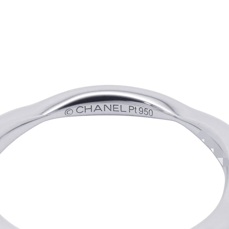 シャネル リング カメリア コレクション ハーフエタニティ ダイヤ 10P 計約0.08ct Pt950プラチナ サイズ49 J10835 CHANEL 指輪
