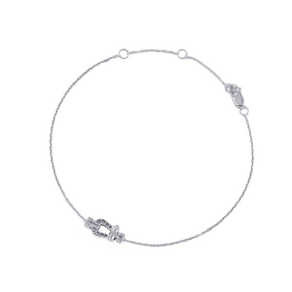 フレッド ブレスレット フォース10 スモールモデル ダイヤモンド K18WGホワイトゴールド FRED