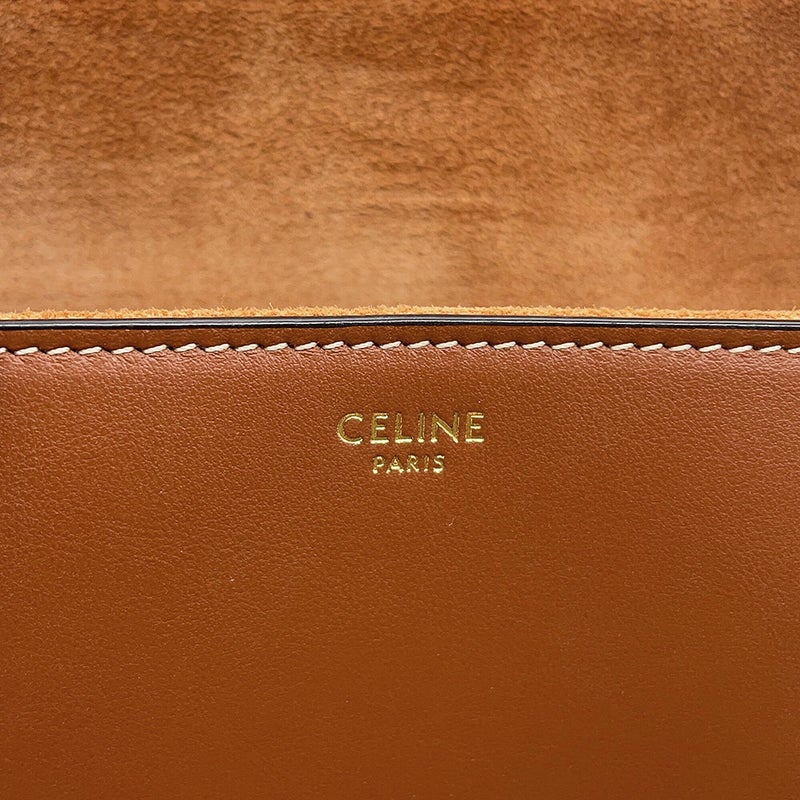 セリーヌ ショルダーバッグ 16 セーズ ラージ ソフト カーフレザー 194043 CELINE ブラウン