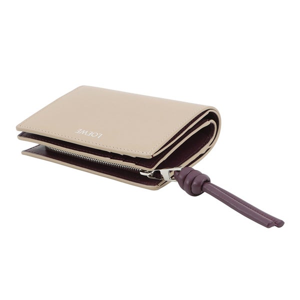 ロエベ 二つ折り財布 ノット コンパクトウォレット シャイニーナパカーフレザー CEM1NCWX01 LOEWE 財布 バイカラー