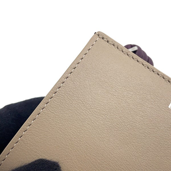 ロエベ 二つ折り財布 ノット コンパクトウォレット シャイニーナパカーフレザー CEM1NCWX01 LOEWE 財布 バイカラー