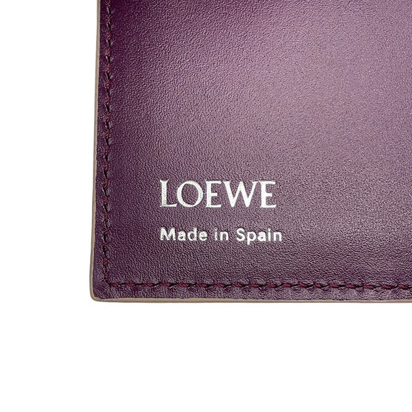 ロエベ 二つ折り財布 ノット コンパクトウォレット シャイニーナパカーフレザー CEM1NCWX01 LOEWE 財布 バイカラー