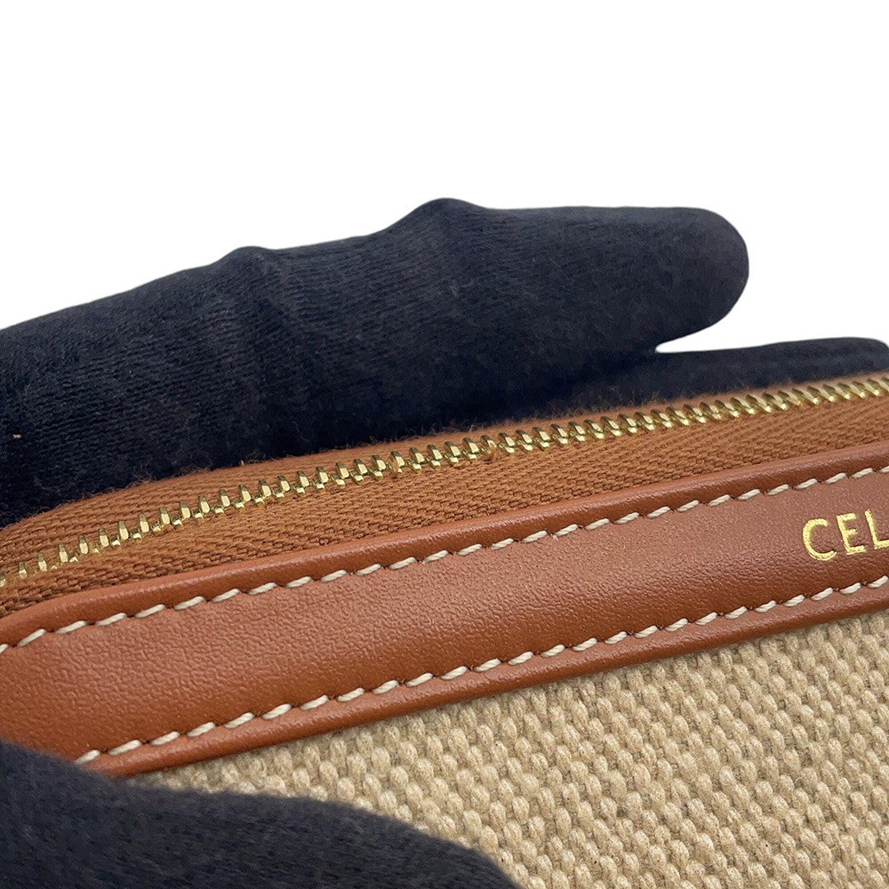 セリーヌ ポーチ トリオンフ コスメポーチ キャンバス/レザー CELINE