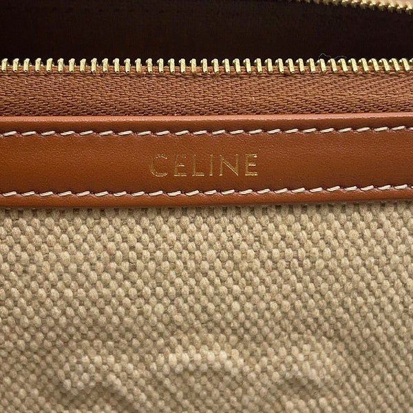 セリーヌ ポーチ トリオンフ コスメポーチ キャンバス/レザー CELINE 小物入れ