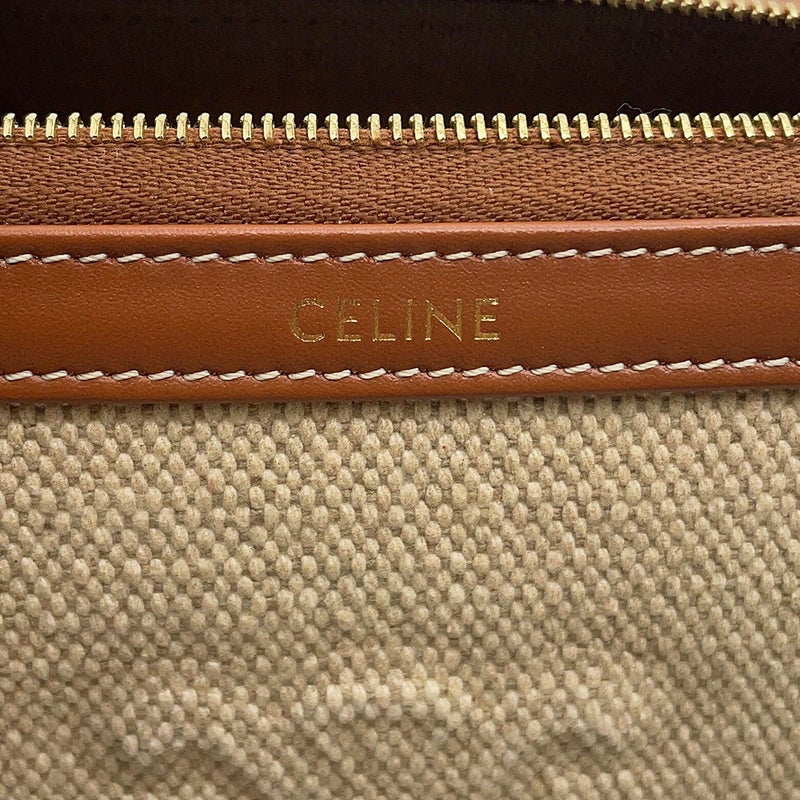 セリーヌ ポーチ トリオンフ コスメポーチ キャンバス/レザー CELINE 小物入れ
