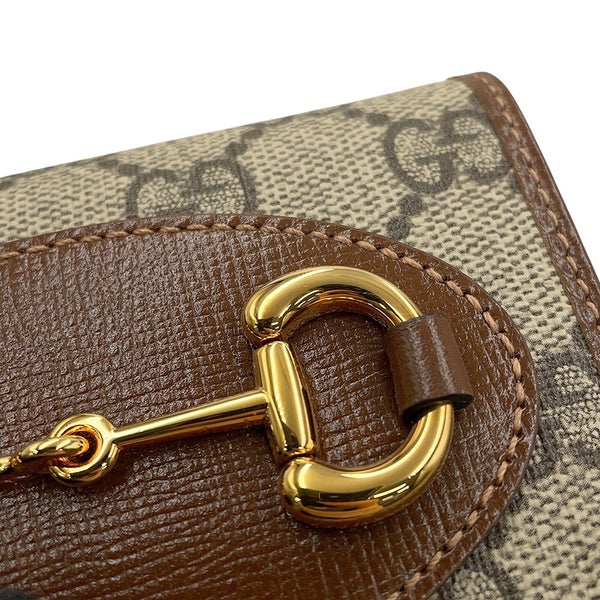 グッチ 二つ折り財布 ホースビット 1955 コンパクトウォレット GGスプリーム 621887 GUCCI 財布 アウトレット品