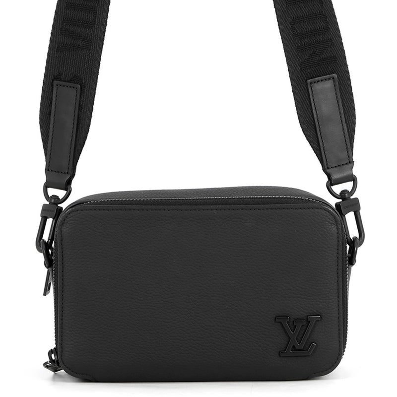 ルイヴィトン ショルダーバッグ グレインカーフレザー/LV アエログラム アルファ・ウェアラブル ウォレット M59161 財布 ブラック 黒