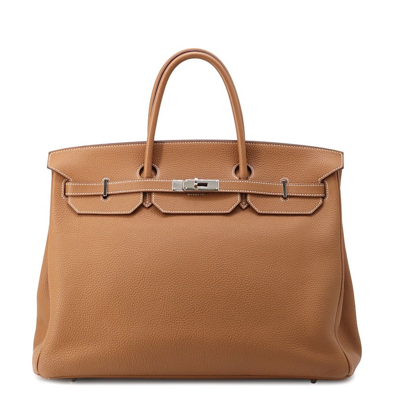 エルメス バーキン40 ゴールド/シルバー金具 トゴ C刻印 HERMES Birkin ハンドバッグ