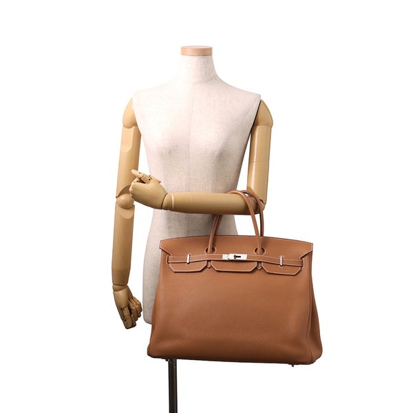 エルメス バーキン40 ゴールド/シルバー金具 トゴ C刻印 HERMES Birkin ハンドバッグ