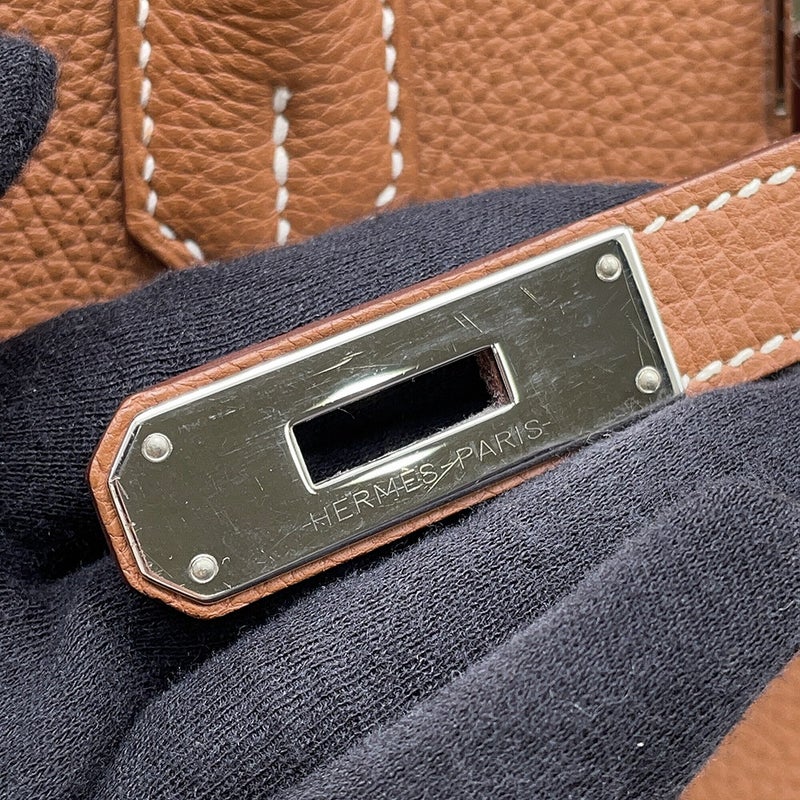 エルメス バーキン40 ゴールド/シルバー金具 トゴ C刻印 HERMES Birkin ハンドバッグ