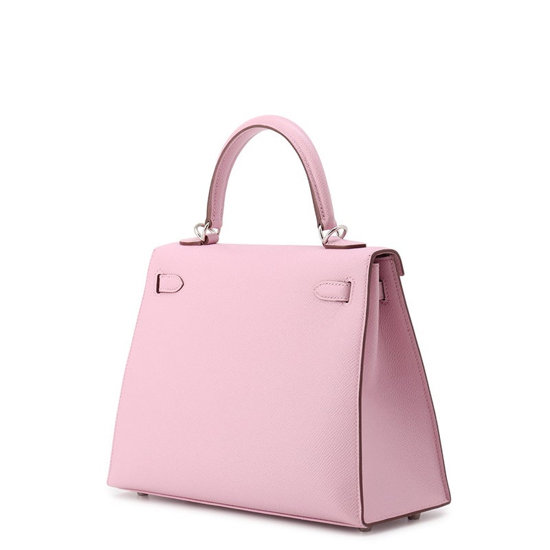 エルメス ハンドバッグ ケリー25 外縫い モーヴシルベストル/シルバー金具 エプソン U刻印 HERMES Kelly 2wayバッグ