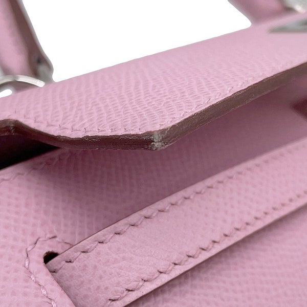 エルメス ハンドバッグ ケリー25 外縫い モーヴシルベストル/シルバー金具 エプソン U刻印 HERMES Kelly 2wayバッグ