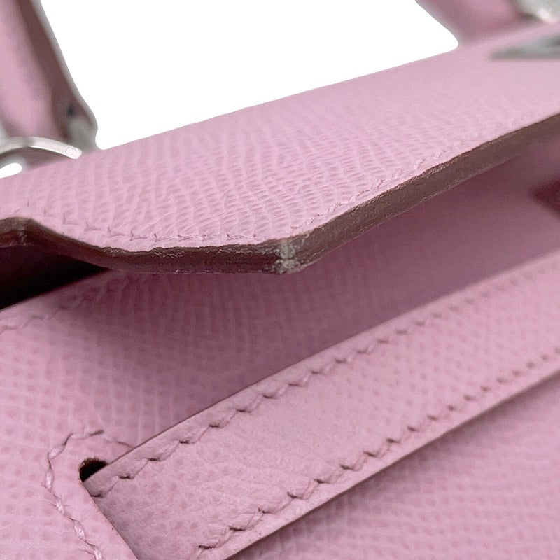エルメス ハンドバッグ ケリー25 外縫い モーヴシルベストル/シルバー金具 エプソン U刻印 HERMES Kelly 2wayバッグ
