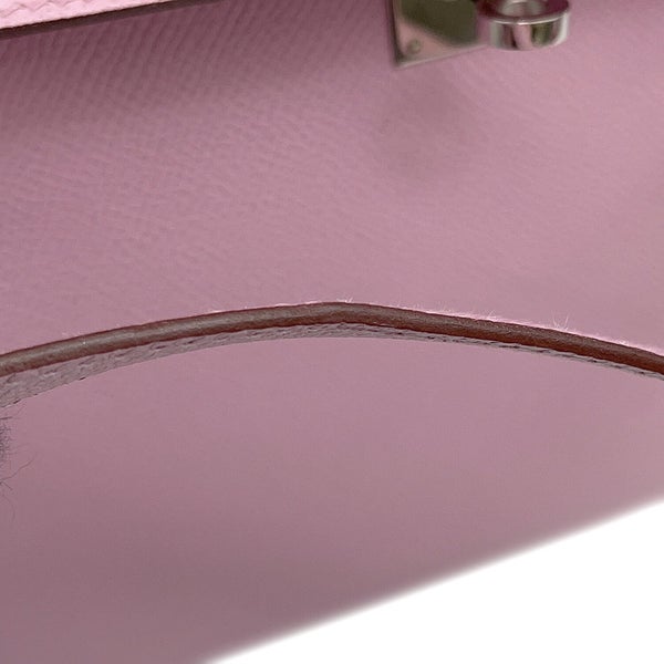 エルメス ハンドバッグ ケリー25 外縫い モーヴシルベストル/シルバー金具 エプソン U刻印 HERMES Kelly 2wayバッグ