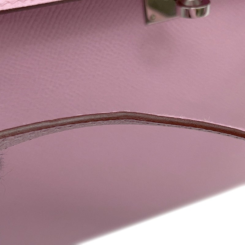 エルメス ハンドバッグ ケリー25 外縫い モーヴシルベストル/シルバー金具 エプソン U刻印 HERMES Kelly 2wayバッグ