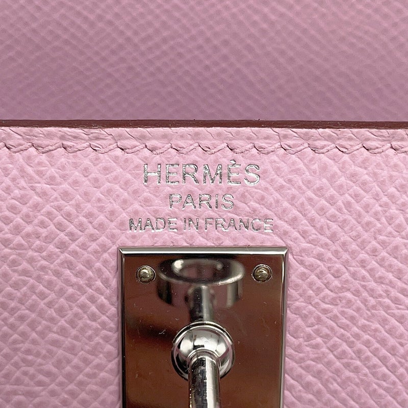 エルメス ハンドバッグ ケリー25 外縫い モーヴシルベストル/シルバー金具 エプソン U刻印 HERMES Kelly 2wayバッグ
