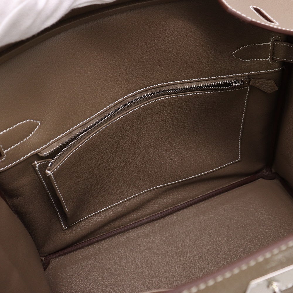 エルメス バーキン30 エトゥープ/シルバー金具 トゴ G刻印 HERMES