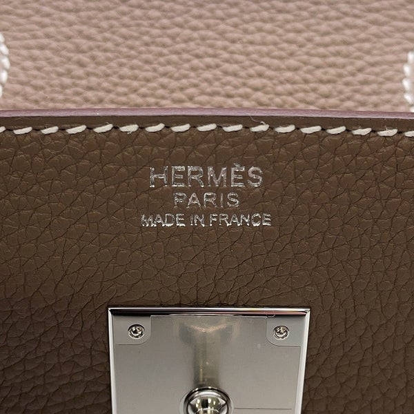 エルメス バーキン30 エトゥープ/シルバー金具 トゴ G刻印 HERMES Birkin ハンドバッグ