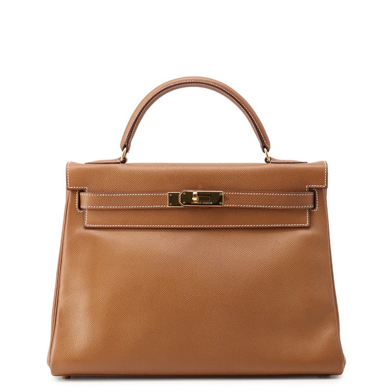 エルメス ハンドバッグ ケリー32 内縫い ゴールド/ゴールド金具 クシュベル 〇Y刻印 HERMES Kelly 2wayバッグ