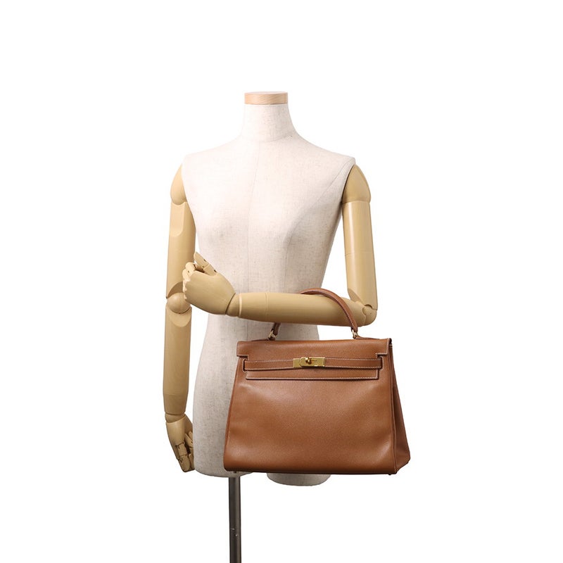 エルメス ハンドバッグ ケリー32 内縫い ゴールド/ゴールド金具 クシュベル 〇Y刻印 HERMES Kelly 2wayバッグ