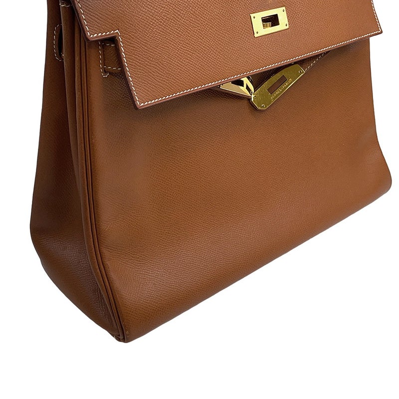 エルメス ハンドバッグ ケリー32 内縫い ゴールド/ゴールド金具 クシュベル 〇Y刻印 HERMES Kelly 2wayバッグ