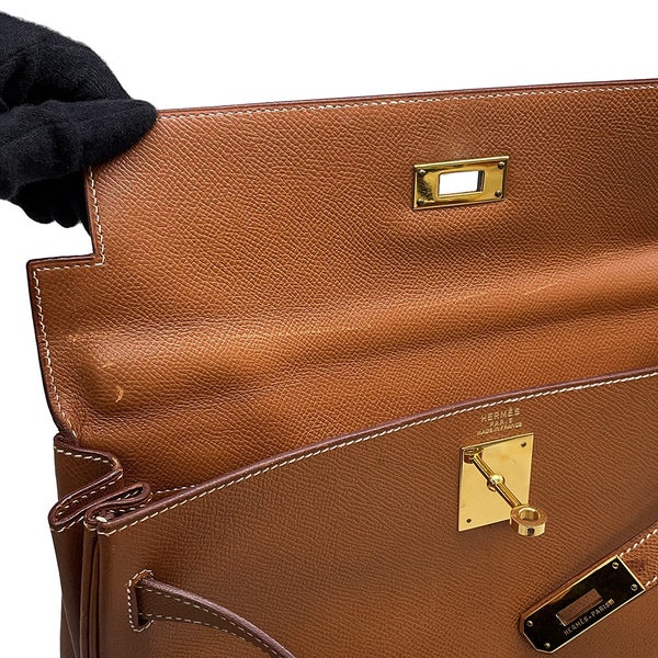 エルメス ハンドバッグ ケリー32 内縫い ゴールド/ゴールド金具 クシュベル 〇Y刻印 HERMES Kelly 2wayバッグ