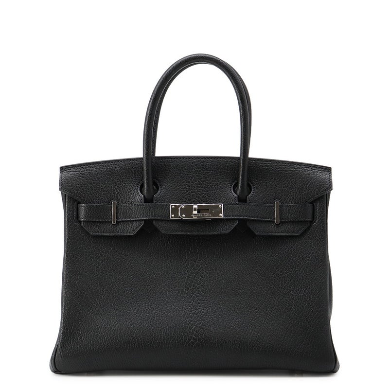 エルメス バーキン30 ブラック/シルバー金具 シェーブルコロマンデル Y刻印 HERMES Birkin ハンドバッグ 黒